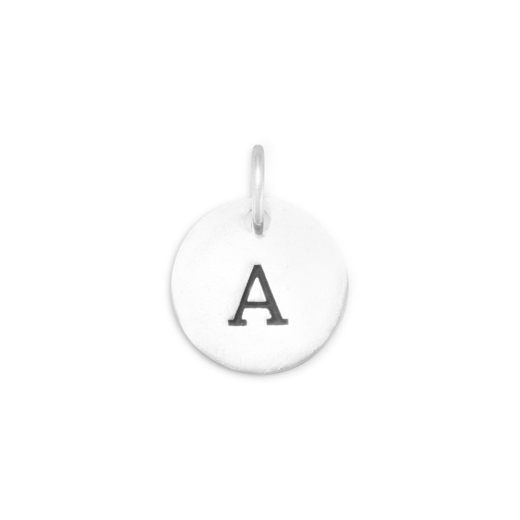 Oxidized Initial "A" Charm