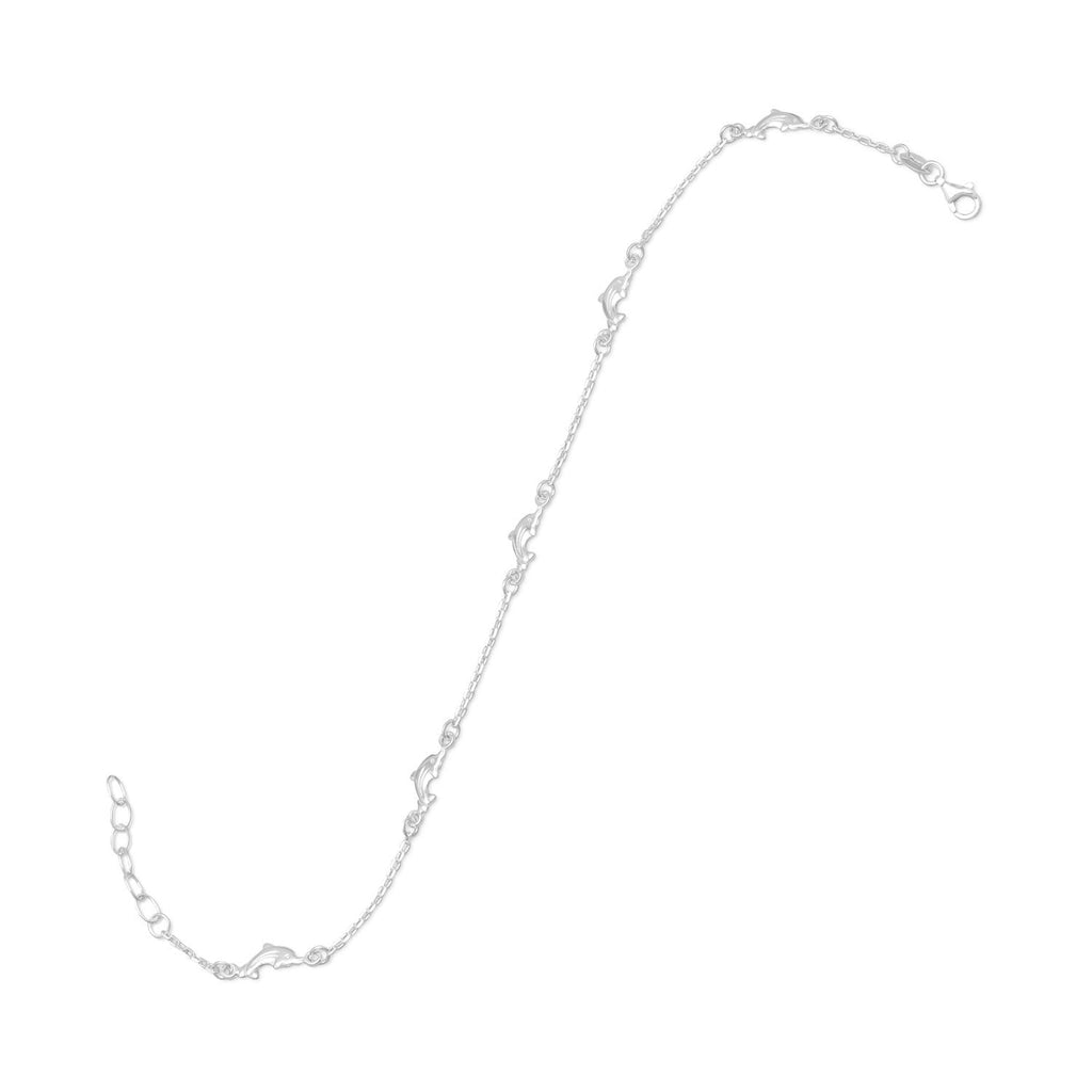 9" + 1" Dolphin Anklet