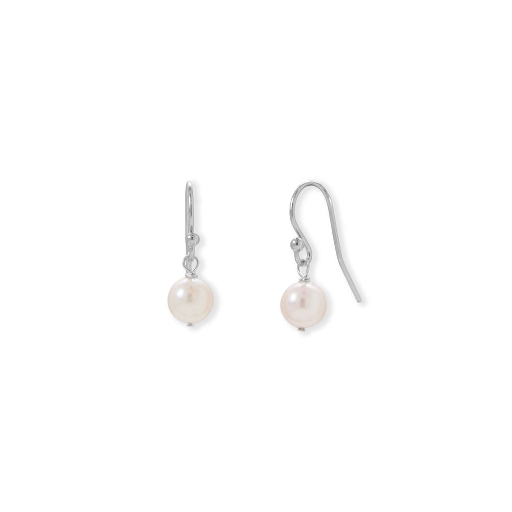 6mm AAA Akoya Pearl French Wire Earrings